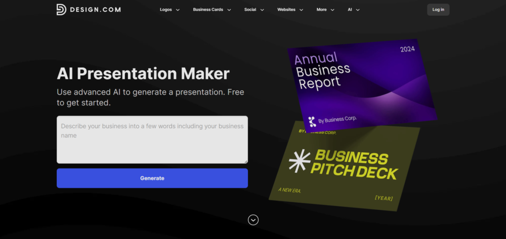 AI tools for presentation - Design.com