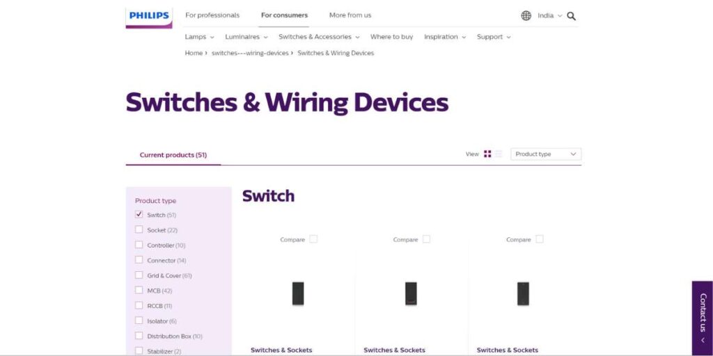 Philips - Modular Switch Brands In India