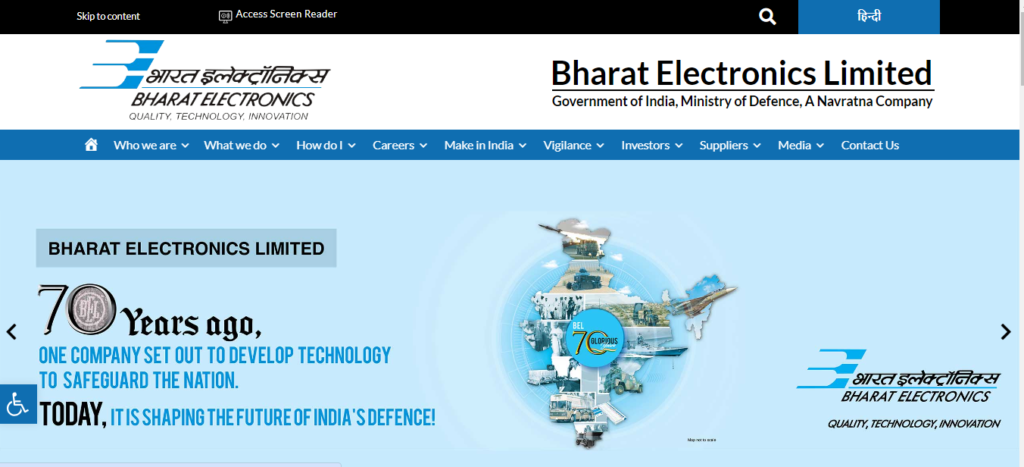 Bharat Electronics -  Top Electronic Companies in India