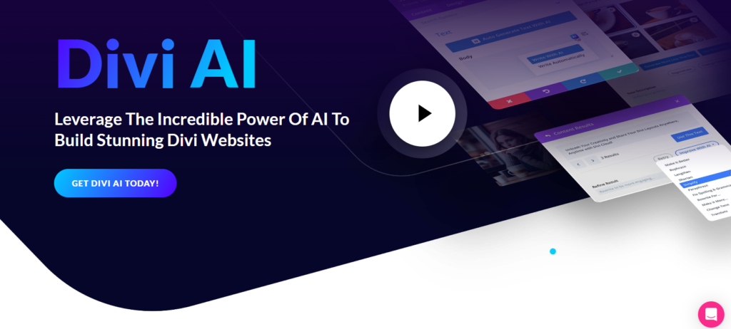Divi AI - AI Tools for Website Design