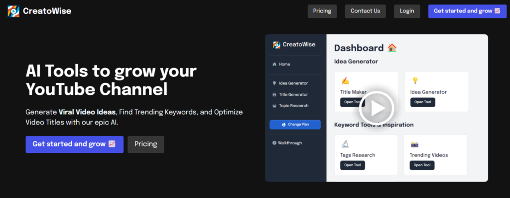 Creatowise.com - AI Tools for YouTubers