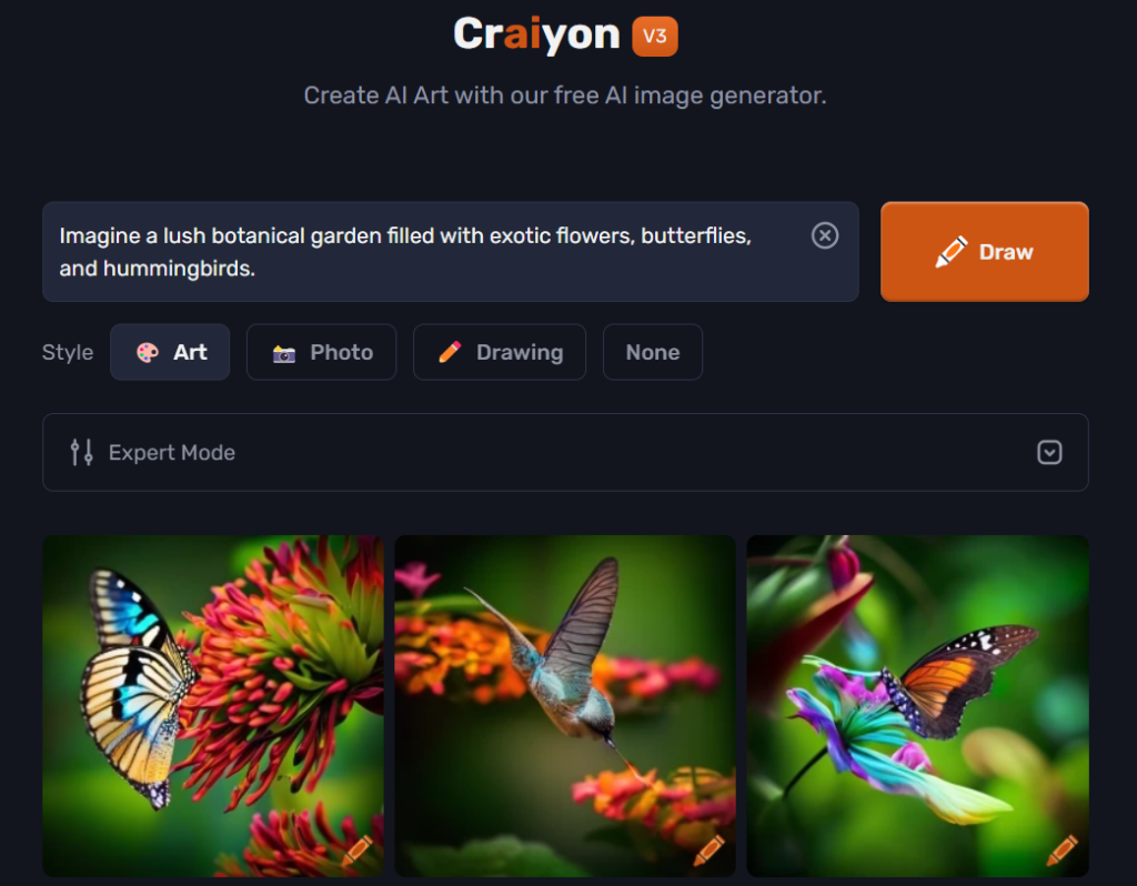 Craiyon - AI tools for image generation