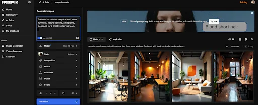 prompt result Freepik AI Image Generator