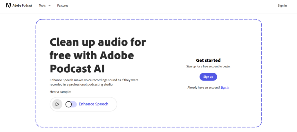 Adobe Podcast AI 