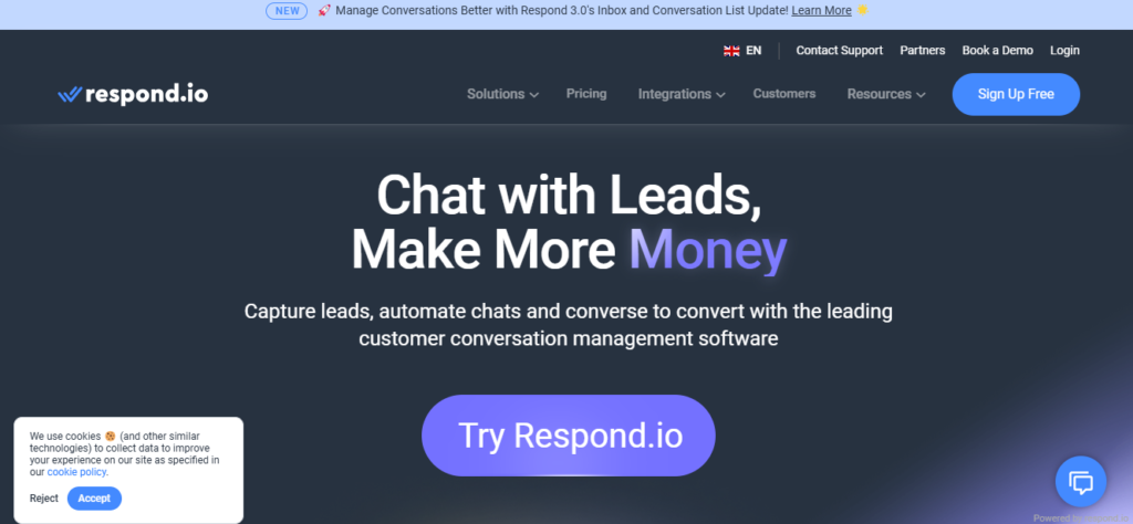 Respond.io - Whatsapp marketing tools