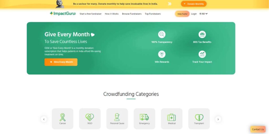 ImpactGuru - Best Crowdfunding Sites in India