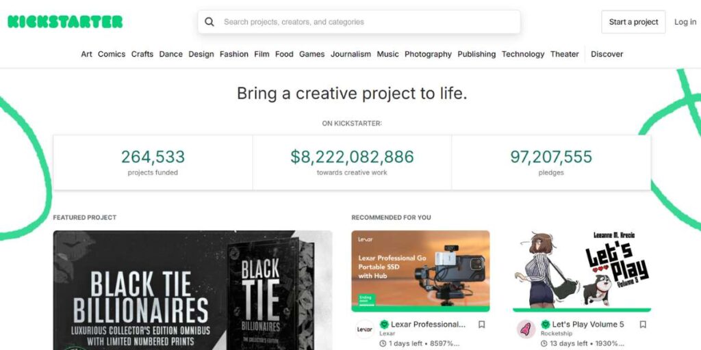 Kickstarter - Best Crowdfunding Sites in India