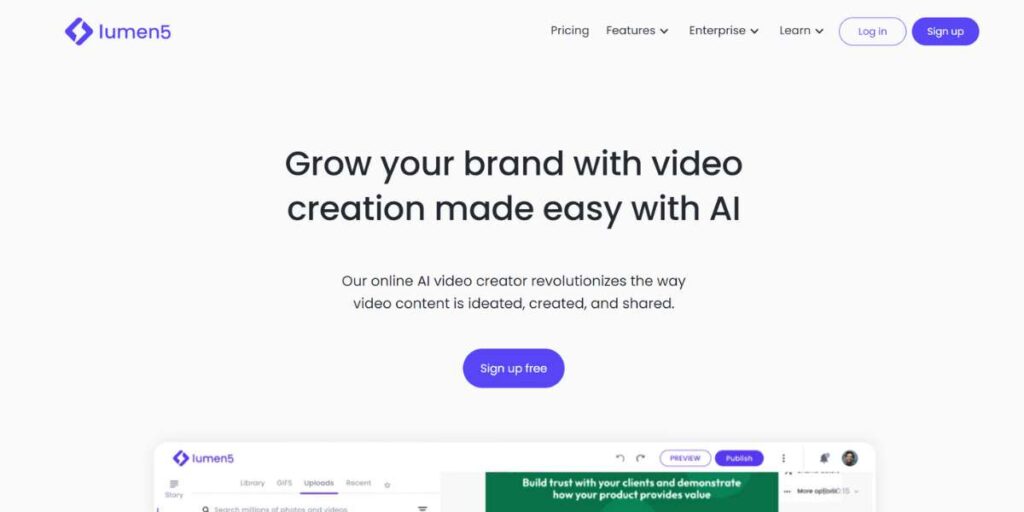 Lumen5 - Best AI Video Editing Software