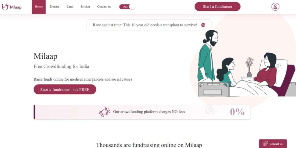 Milaap - Best Crowdfunding Sites in India