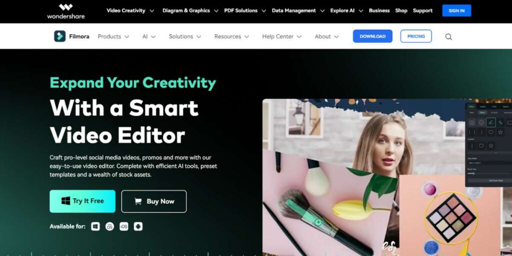 Wondershare Filmora - Best AI Video Editing Software