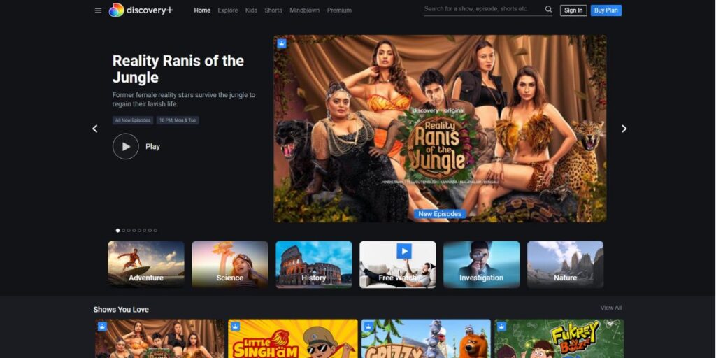 Discovery+ - Best TV Streaming Services