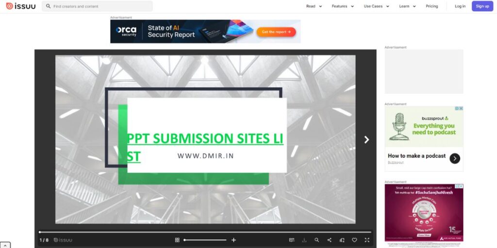 Issuu PPT Submission Sites for SEO