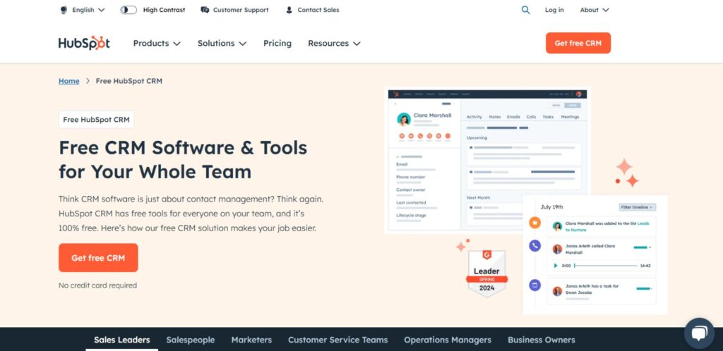 AI CRM Tools - HubSpot