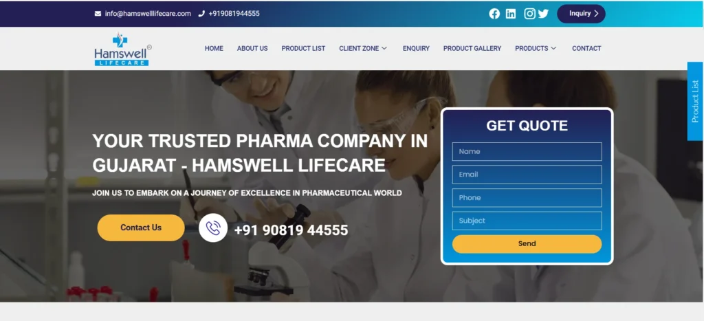 Pharma Company in Aurangabad - Hamswell Lifecare 