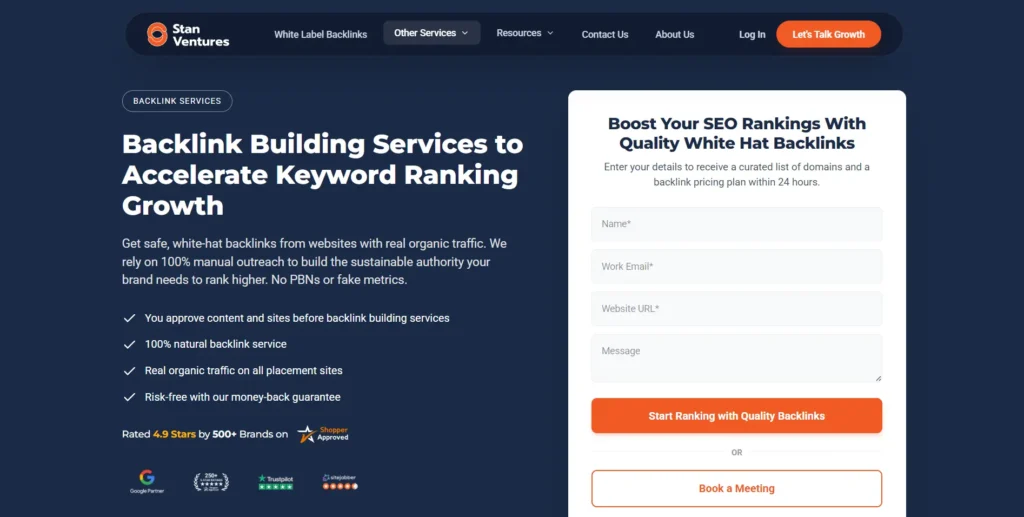 SaaS link-building agency - Stan Ventures