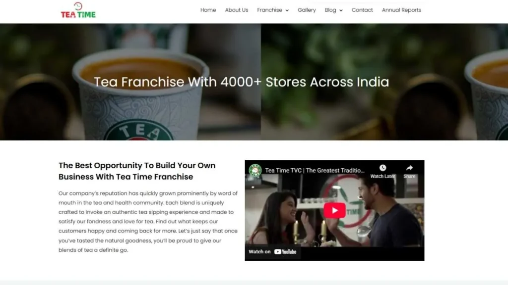 Tea Time Franchise Cost