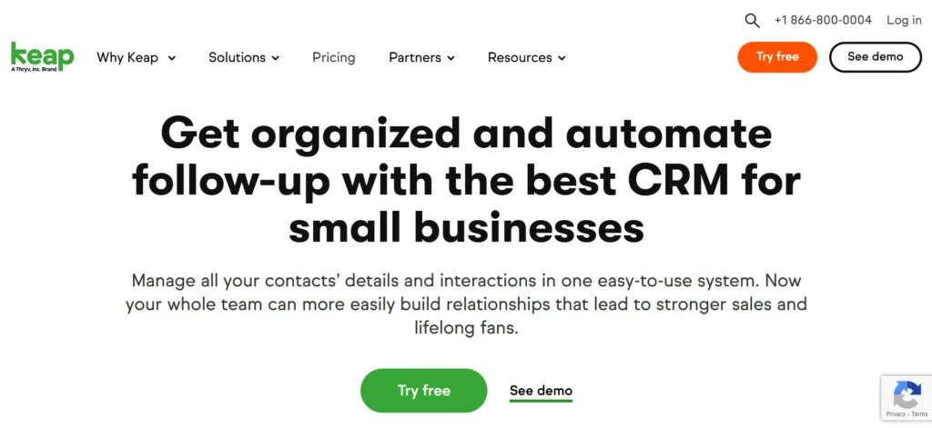 CRM Software for small business - Keap