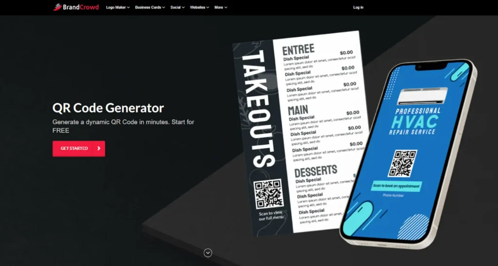 BrandCrowd - QR Code Generators for Business Cards