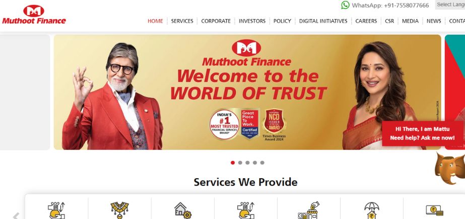 Finance Company In Pune - Muthoot Finance