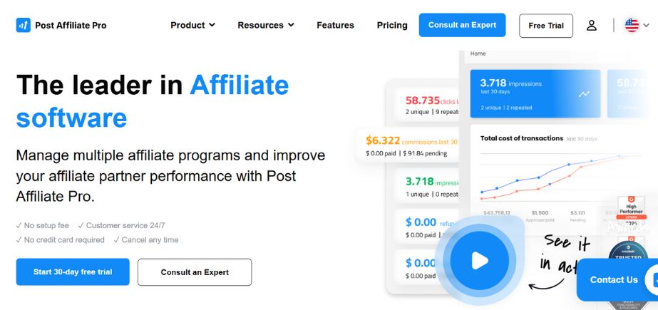 Affiliate Marketing Tool - Post Affiliate Pro