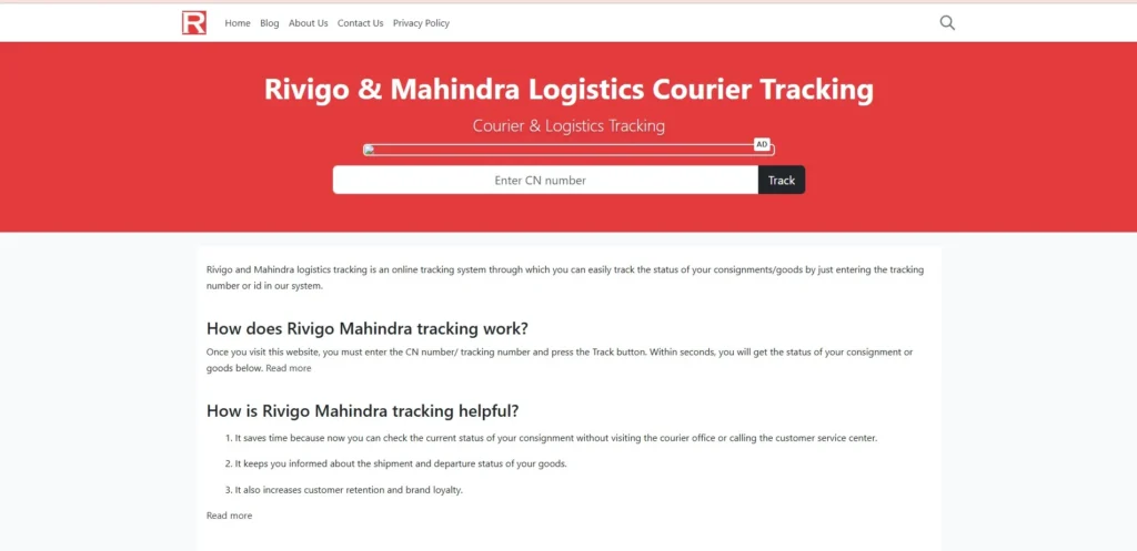 Logistics Company in Mumbai – Rivigo (by Mahindra Logistics)

