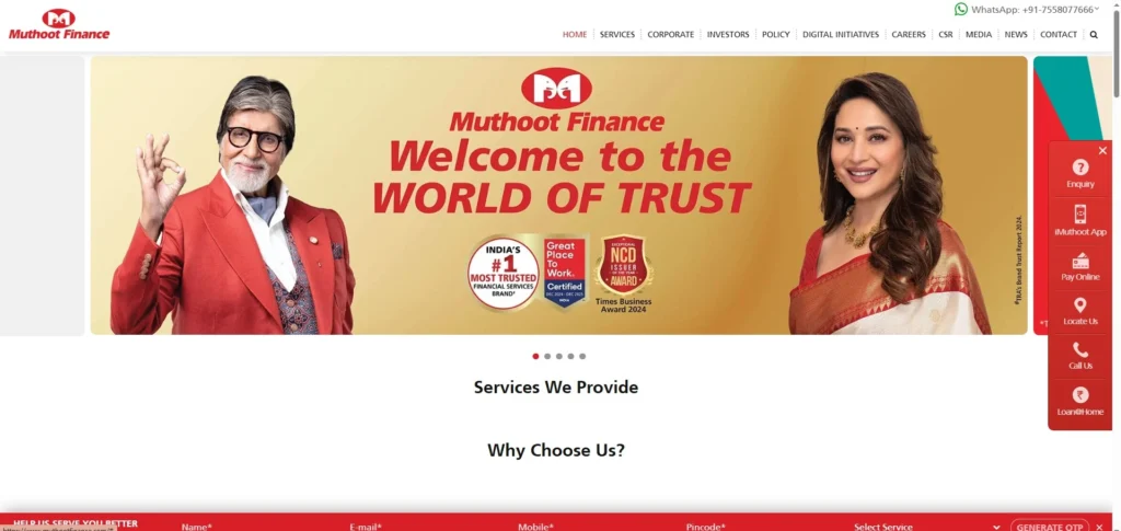 Finance Companies in Jaipur- Muthoot Finance