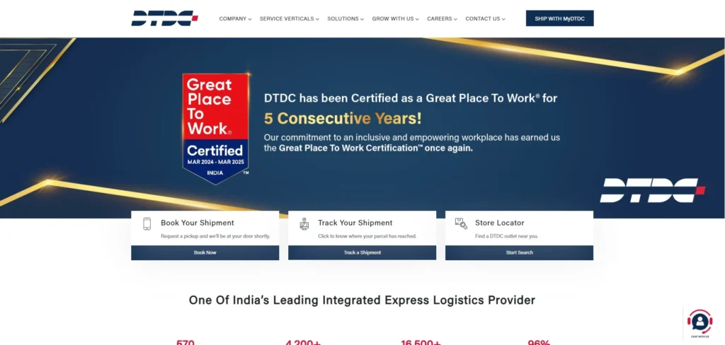 Logistics Company in Mumbai – DTDC Express Ltd.
