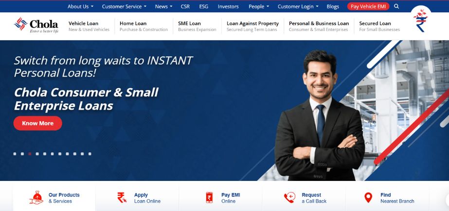 Finance Company in Chennai - Cholamandalam