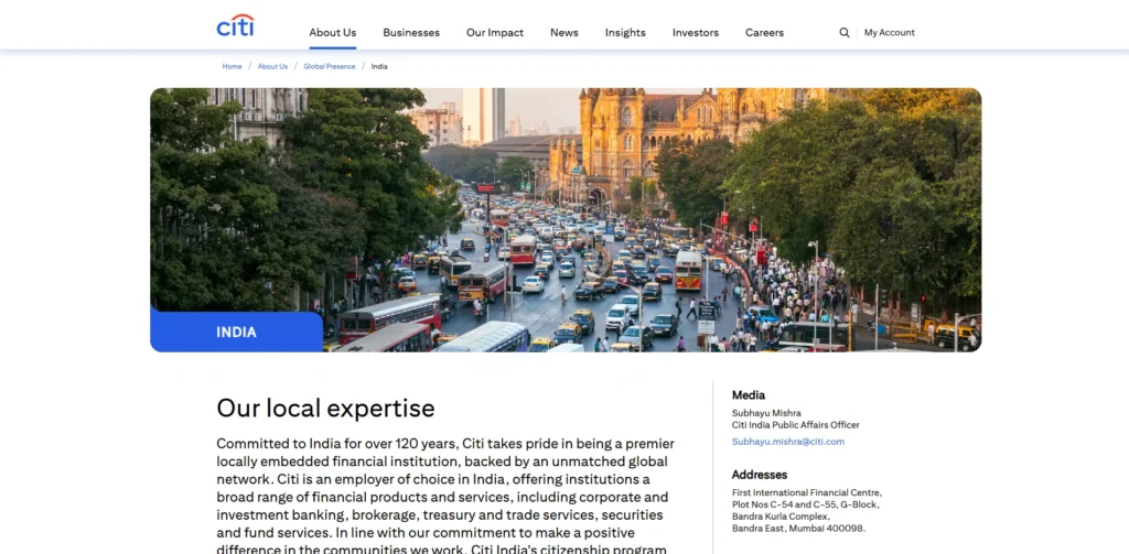 Finance Company in Hyderabad - CitiBank India