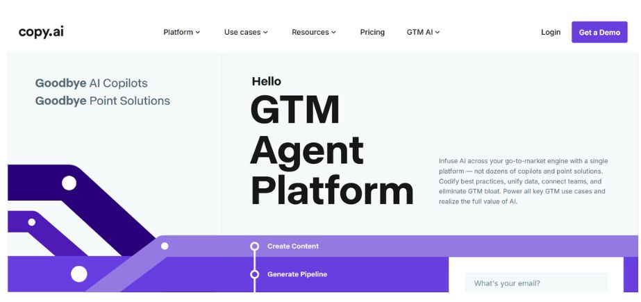 AI marketing solution - Copy.ai