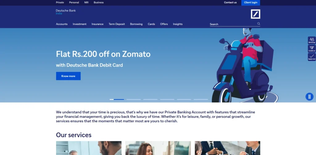 Finance Company in Hyderabad - Deutsche Bank India
