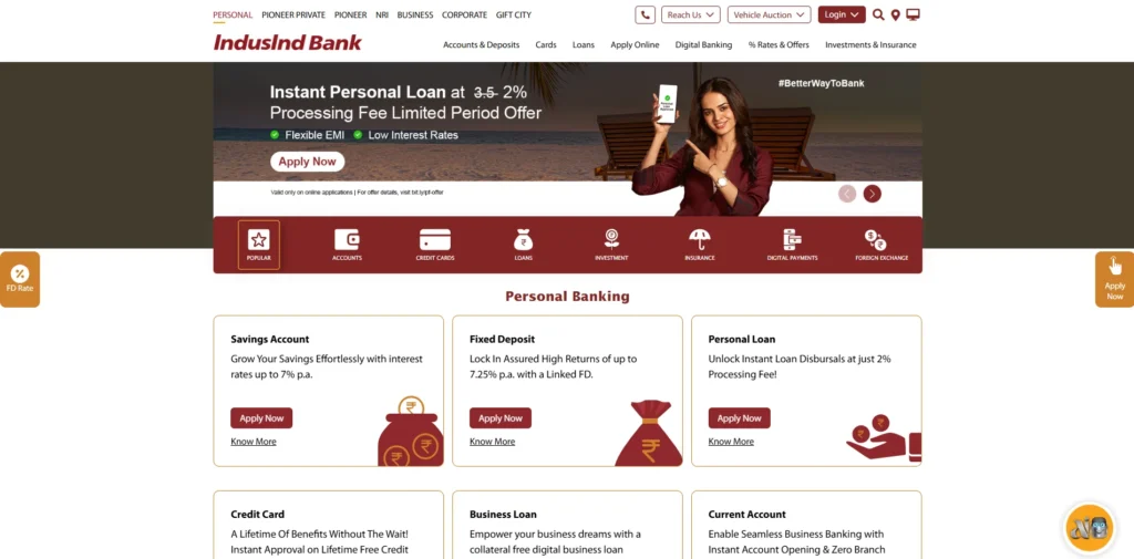 Finance Company in Hyderabad - IndusInd Bank