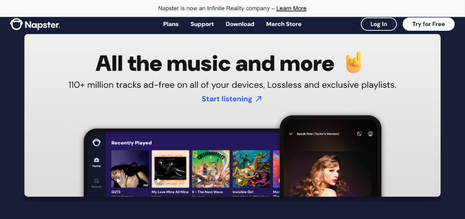 Spotify Alternative - Napster
