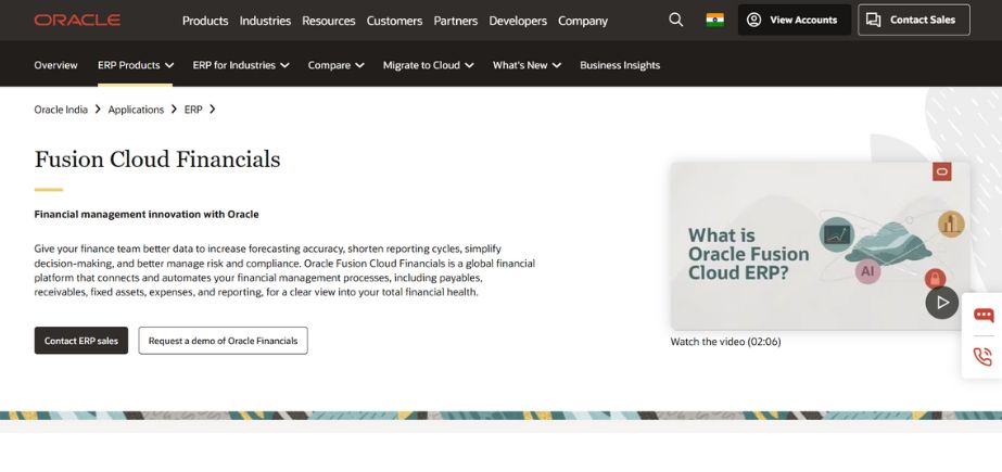 Corporate Accounting Software - Oracle Fusion Cloud ERP