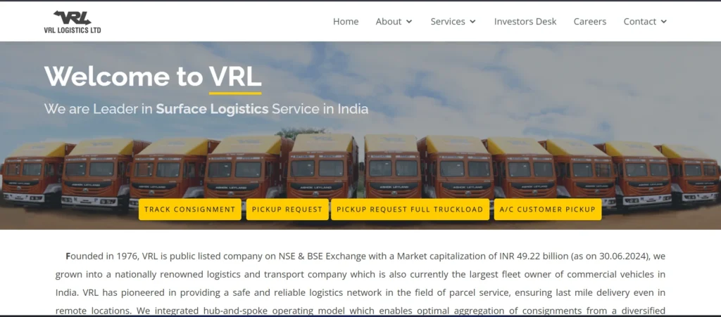 Logistics Company - VRL Logistics Ltd.
