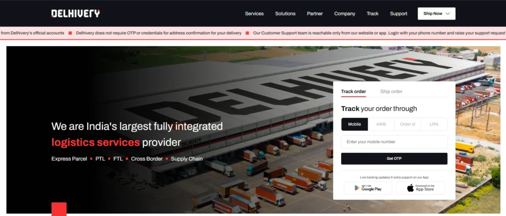 logistics company – Delhivery
