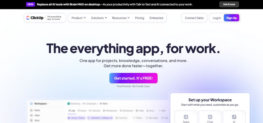 ClickUp - AI Project Management Tools
