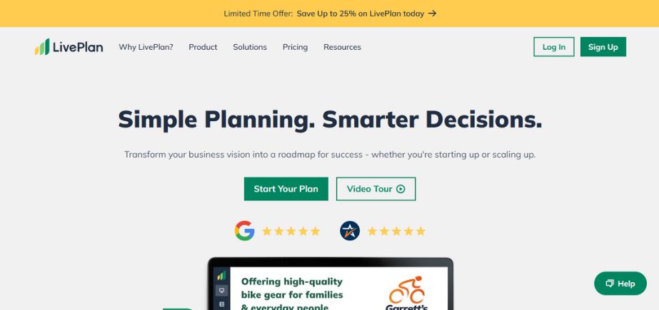 LivePlan - AI Business Plan Generators