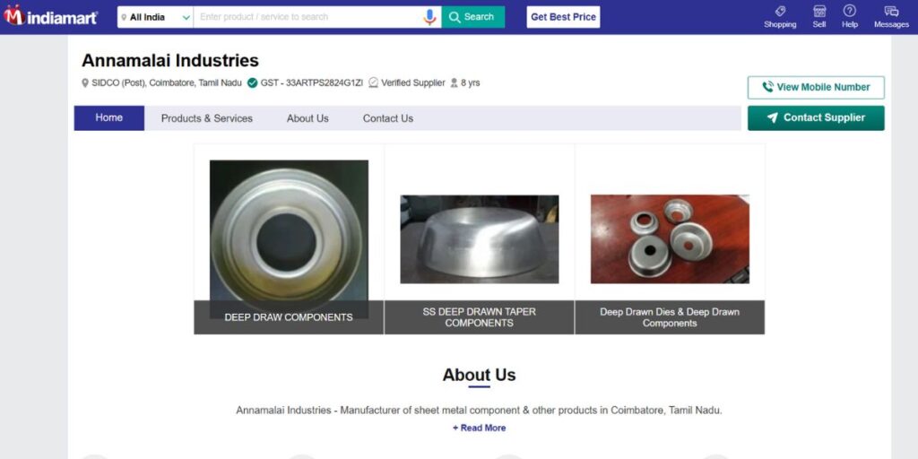 manufacturing companies in Coimbatore
