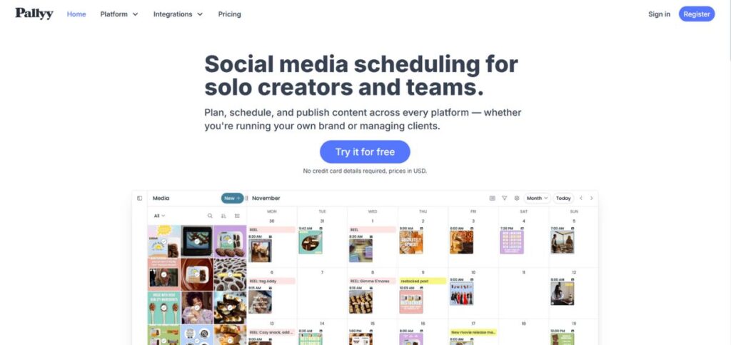 Pallyy - YouTube scheduling tools