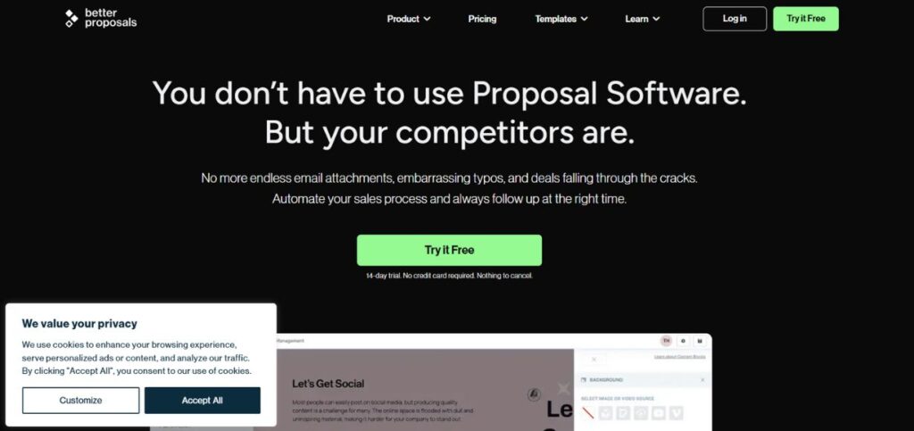Better Proposals - Proposal Software Tools