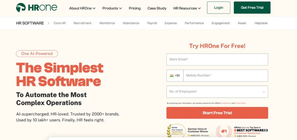 HROne - Attendance Tracking Software