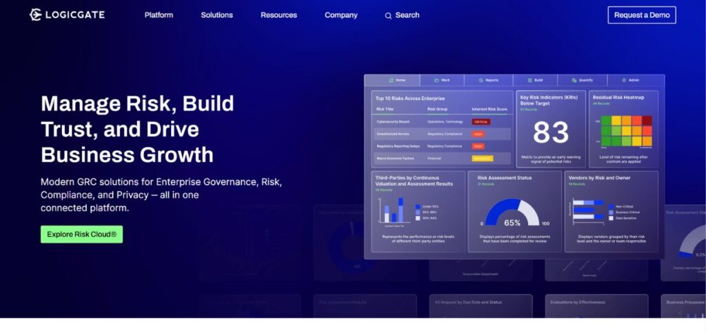 LogicGate Risk Cloud - GDPR Compliance Software