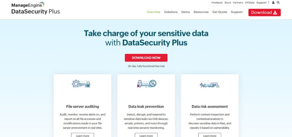 ManageEngine DataSecurity Plus - GDPR Compliance Software