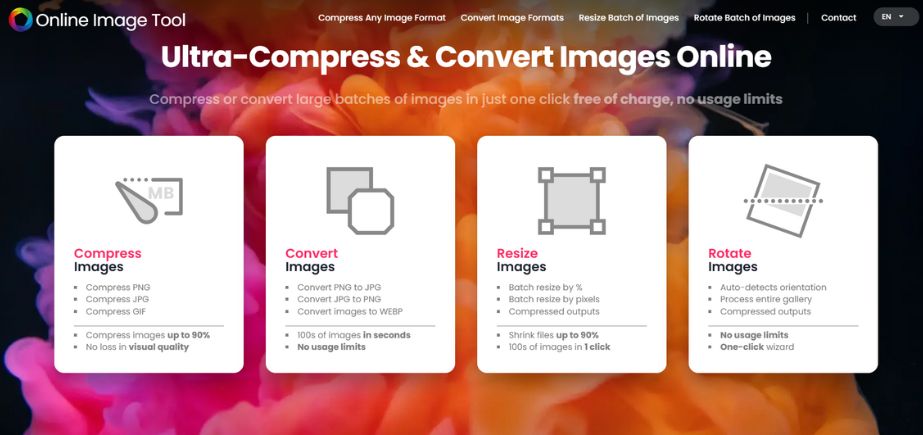 Online Image Tool - Product Image Optimization Tools for E-commerce