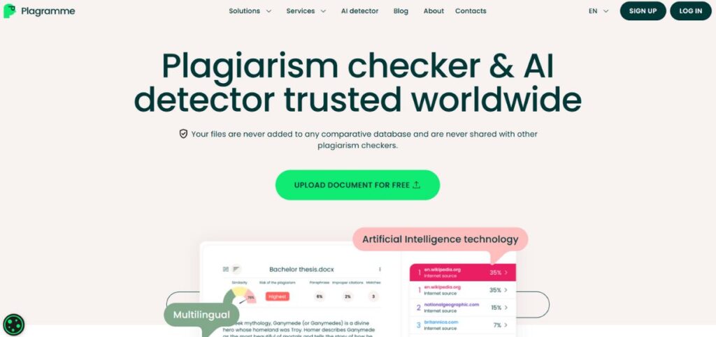 Plagramme - Plagiarism Checker Tools