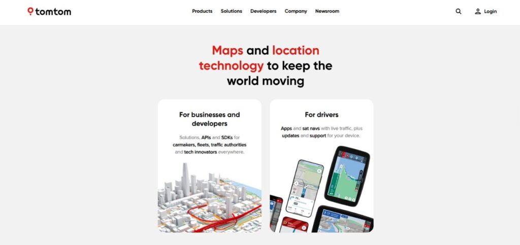 TomTom Maps-Google Maps Alternatives
