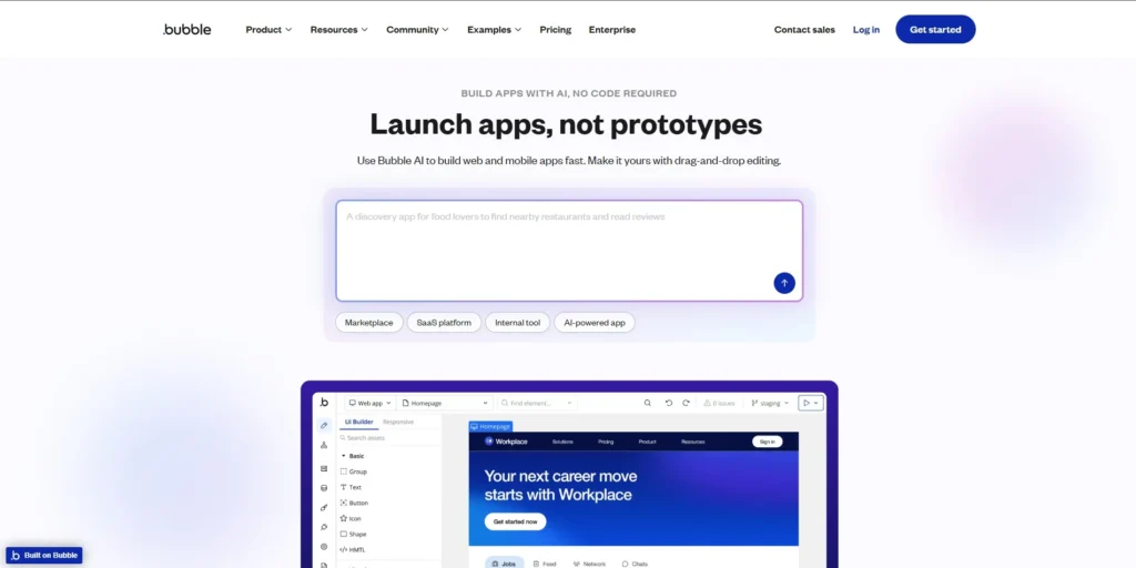 Bubble-No-Code App Builders 