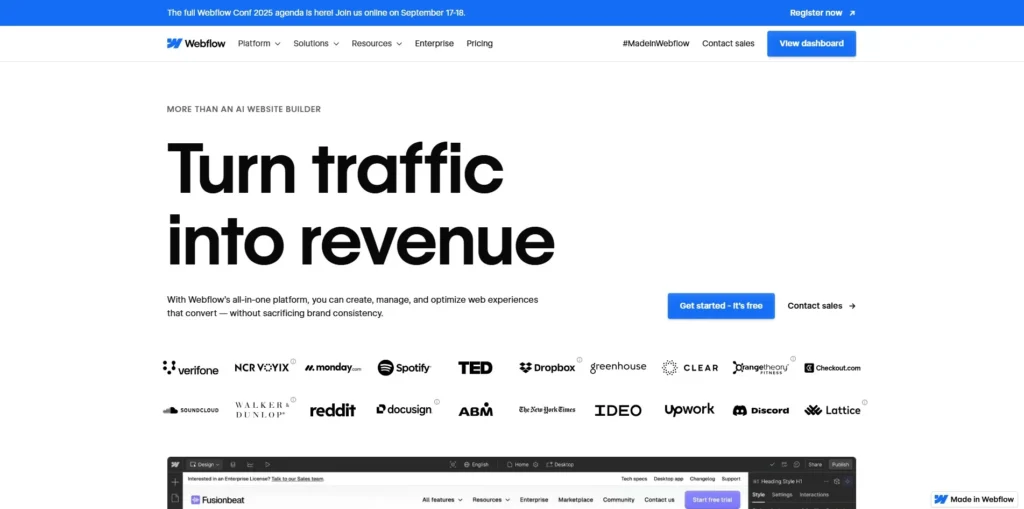 Webflow- No-Code App Builders 