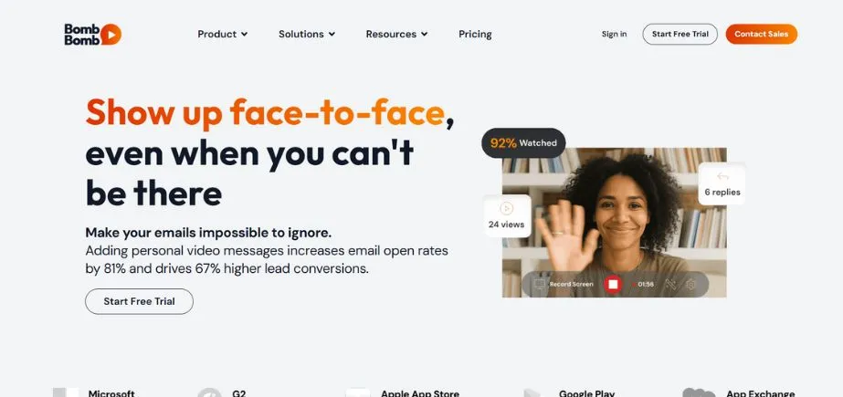 BombBomb - best screen recording software